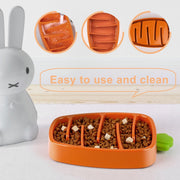 Slow Feeder Dog Bowl, Dog Food Bowl For Small & Medium-Sized Dogs, Carrot Design Dog Bowls,Non-Slip Dog Slow Feeder Bowls, Pet Slow Feeder Bowl For Dry Wet Food