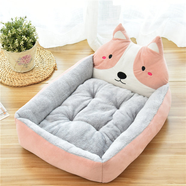 Large Pet Cat Dog Bed 7Colors Warm Cozy Dog House Soft Fleece Nest Dog Baskets