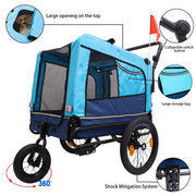 Outdoor Heavy Duty Foldable Utility Pet Stroller Dog Carriers Bicycle Trailer