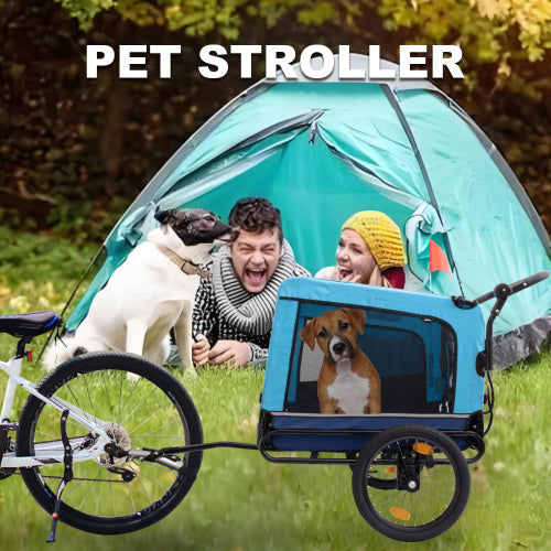 Outdoor Heavy Duty Foldable Utility Pet Stroller Dog Carriers Bicycle Trailer