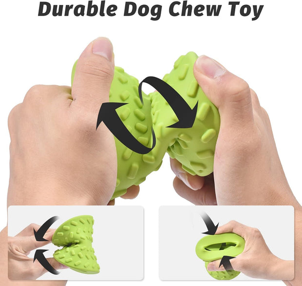 Interactive Treat Dispensing Puppy Toys Dog Bones For Aggressive Chewers Super Dog Toys Tough Chew For Dogs Toy Bone Natural Rubber Leaked Dumbbells